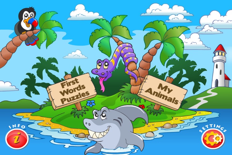 Animal Preschool Word Puzzles - FREE