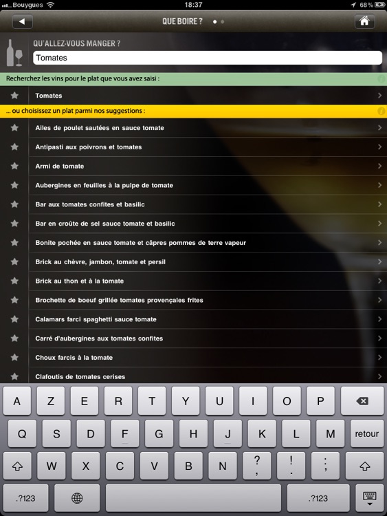 Que Boire? Que Manger? Une infinité d'accords mets-vins sur votre iPad!