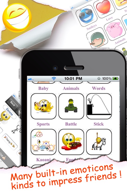 Animated Emoticons™ for MMS Text Message, Email!!!(FREE) screenshot-1