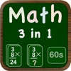 Math 3 in 1 (Drills, Flashcard, 60 sec Game)