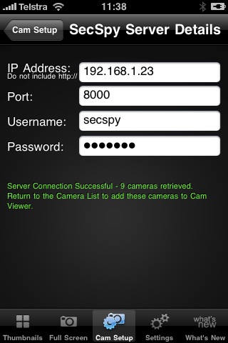 Cam Viewer for SecuritySpy