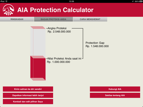 AIA Protection Calculator Indonesia for iPad screenshot 4