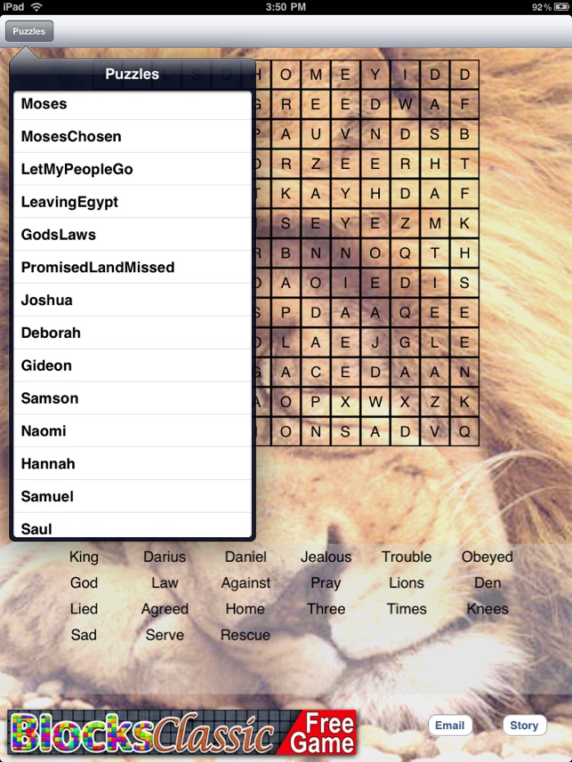 Bible Stories Word Search Old Testament 