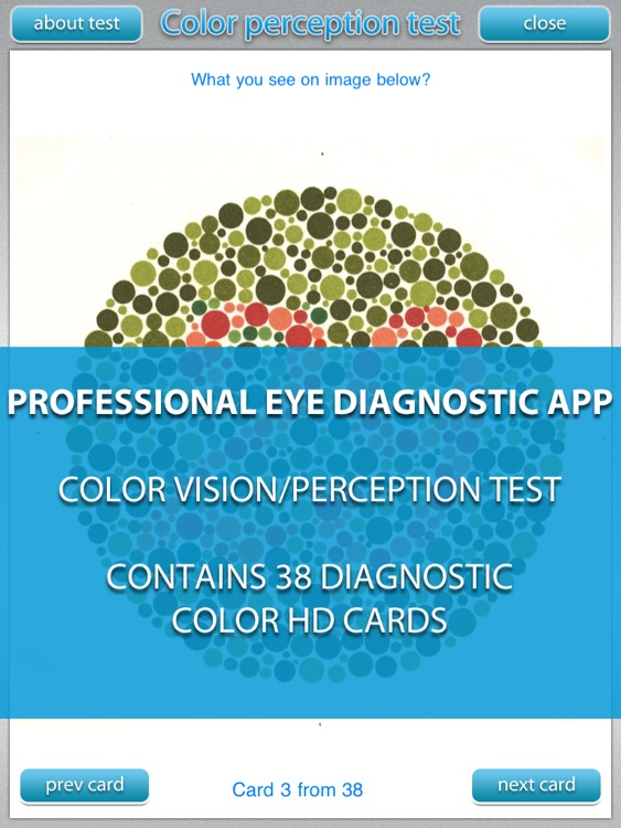 Color vision test HD - Medical eye Diagnostic chart and test