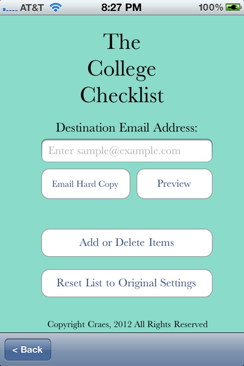The College Checklist