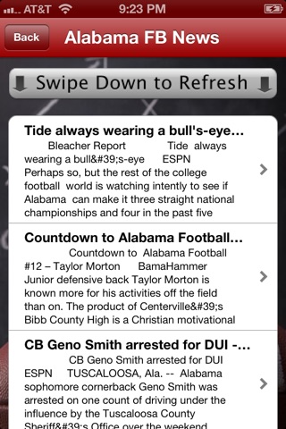 Alabama Football - Crimson Tide News, Schedule, Scores, and Trivia screenshot 3