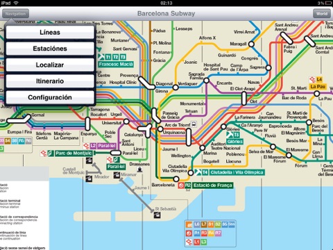 Barcelona Subway for iPad screenshot 2
