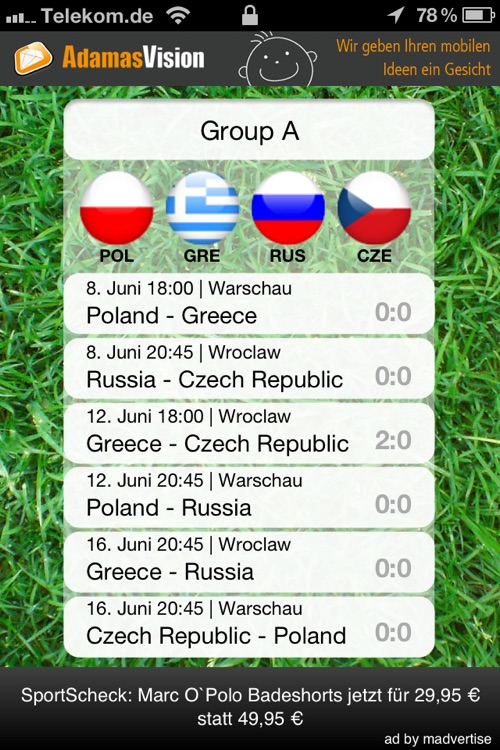 Cup 2012 Planner