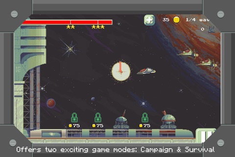 Space Defense Free TD – Retro Pixel Graphics Arcade Space Shooting Game screenshot 2