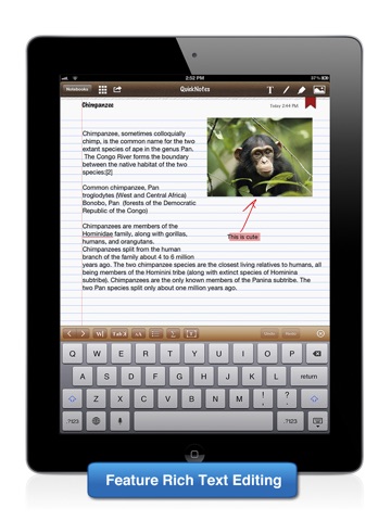 iNotes for iPad ~ Lite Edition screenshot 2
