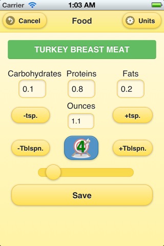 Zone Diet Calculator Blocks screenshot 3