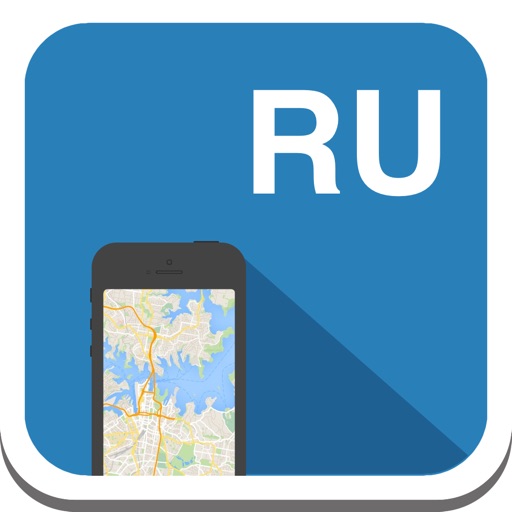 Russia (Russian Federation) offline map, guide, weather, hotels. Free GPS navigation. icon