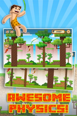 8 Bit Jungle Hero - Jump-y Pixel People Adventure Land Saga screenshot 2