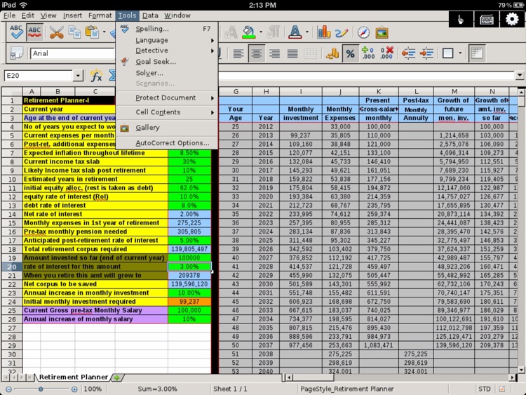 SpreadSheet - Editor of Microsoft Excel XLS files for iPad