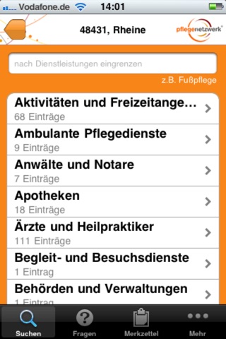 Pflegenetzwerk screenshot 2
