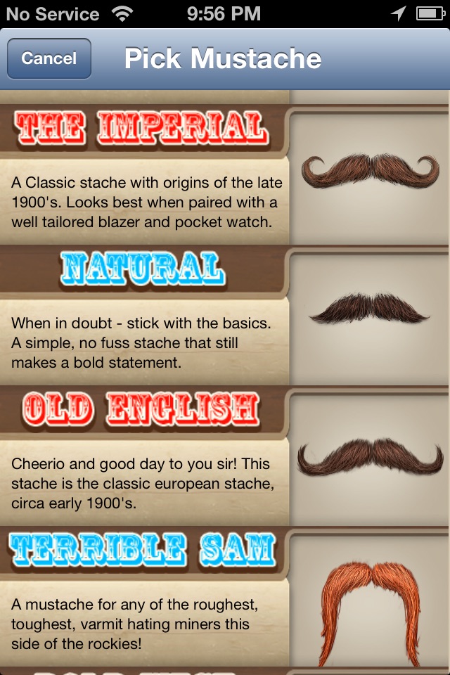 The Mustache App screenshot 2