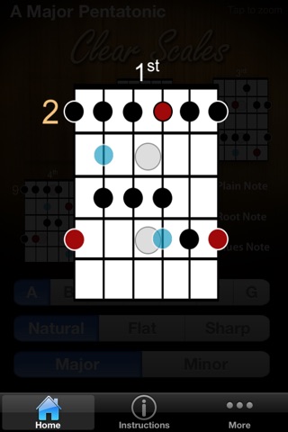 Clear Scales: Easy-to-Read Pentatonic Charts for Learning Guitar screenshot 2