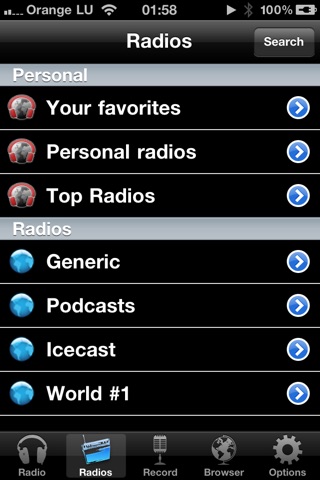 myRadios - Ecoutez les radios du monde en multitache - airplay - podcast screenshot 3