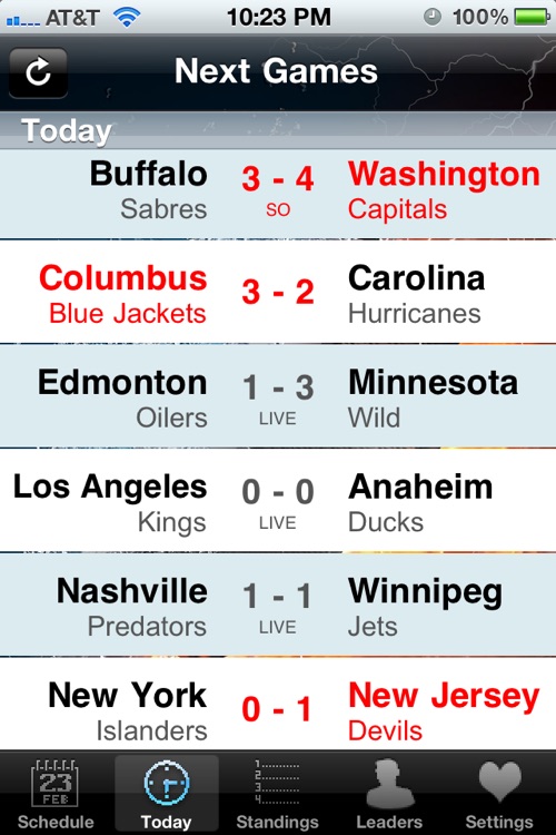 NHL Schedule 2009/10