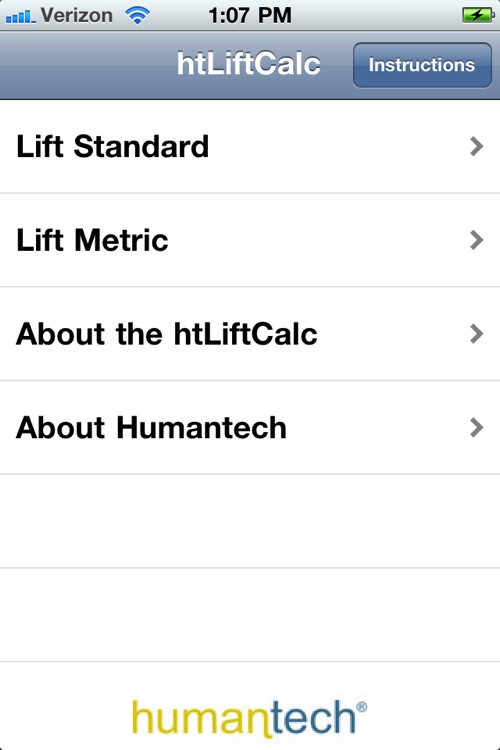 HT NIOSH Lift calculator