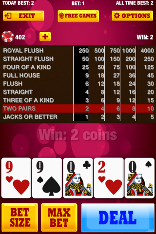A Joker Video Poker Free Lucky Casino Card Game with Bonus screenshot 4