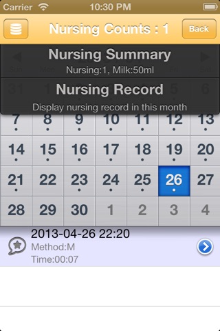 NursingCalendar screenshot 3