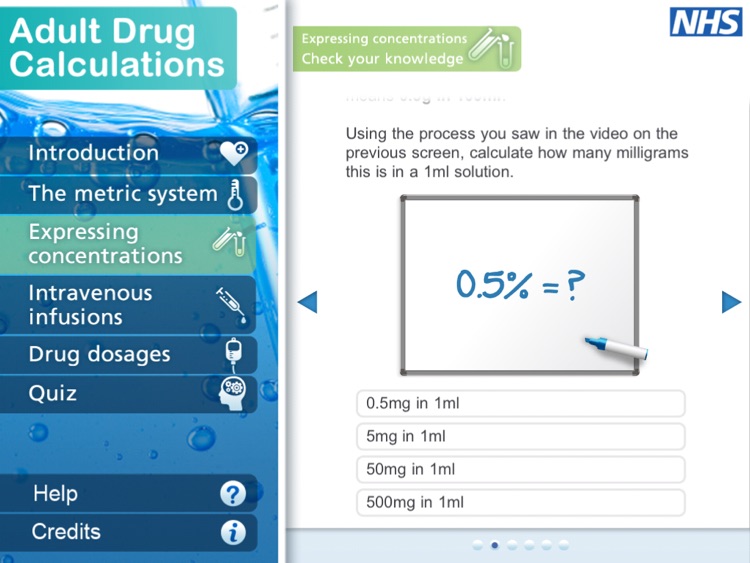 Adult Drug Calculations for iPad