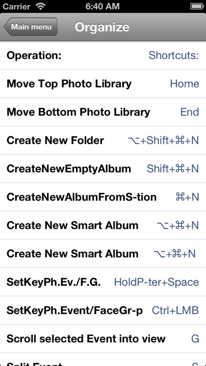 Shortcuts for iPhoto screenshot-3