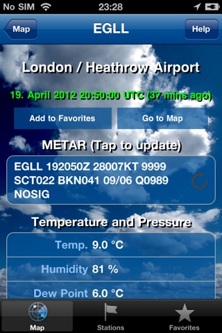 iMETAR screenshot 2