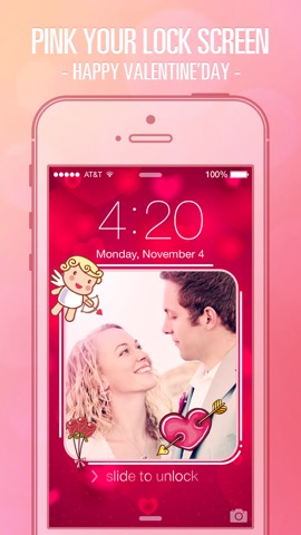 Pimp Lock Screen Wallpapers Pro - Pink Valentine's Day Special for iOS 7のおすすめ画像4