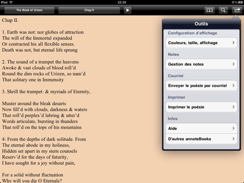 Blake: Complete poems for iPad screenshot 4
