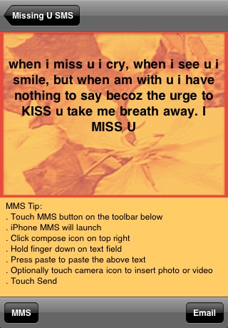 Missing U SMS screenshot 3