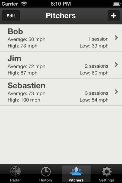 Baseball Pitch Radar Gun