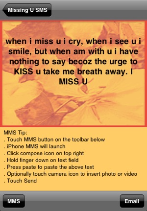 Missing U SMS