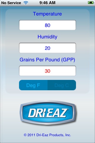 Dri-Eaz GPP Calculator screenshot 2