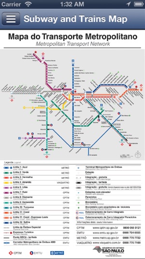 São Paulo Public Transportation Guide - Subway, Train and Bu(圖5)-速報App