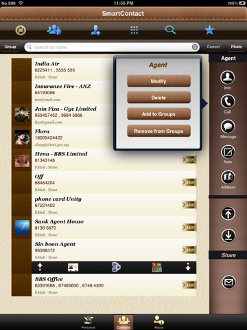 SmartContact for iPad : Contacts Manager And Personal Info Manager With Advance Features screenshot 2