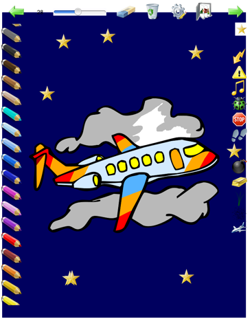 Coloriages pour les garçons pour iPad avec des crayons de couleurs - 36 dessins à colorier avec des dragons, des pirates, des voitures, et plus - HD screenshot 2