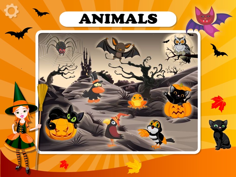 Abby Monkey® Halloween Animals Shape Puzzle for Toddlers and Preschool Explorers
