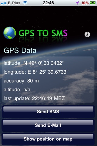 GPS to SMS