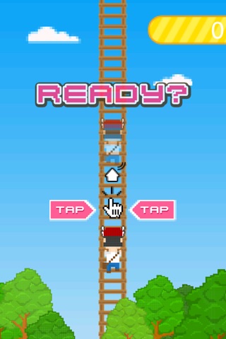 Pixel Man Climbing Ladder screenshot 2