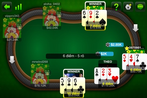 Đánh bài Online: chơi bài tien len, tlmn, poker, phom, lieng screenshot 3