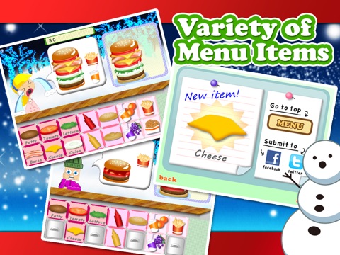 Christmas Yummy Burger Maker Game Free screenshot 3