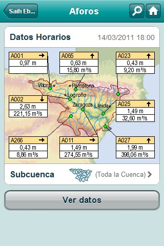 SAIH Ebro screenshot 2