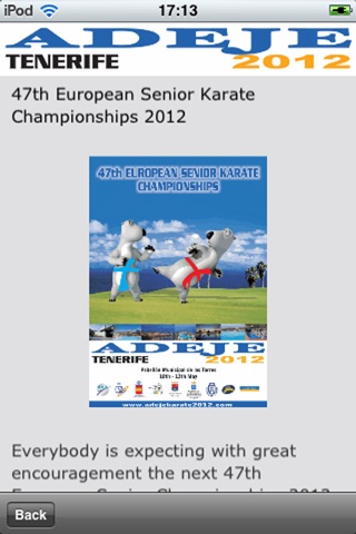EUROPEAN SENIOR KARATE CHAMPIONSHIP 2012 / SHOPING AREA ADEJE 2012 screenshot 2
