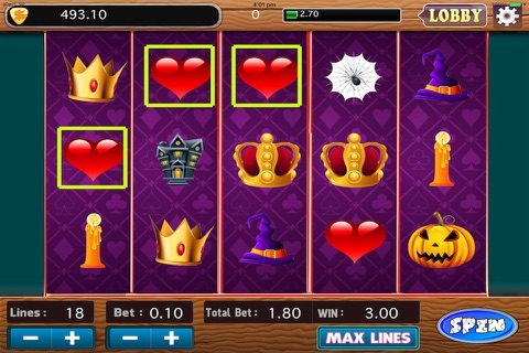 Vegas Slots Five Theme 20 Line - HD screenshot 3