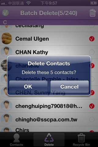 HContactPlus--Batch Delete and Restore Contacts and Recycle Bin Provided and Group and Manager your Contacts screenshot 3