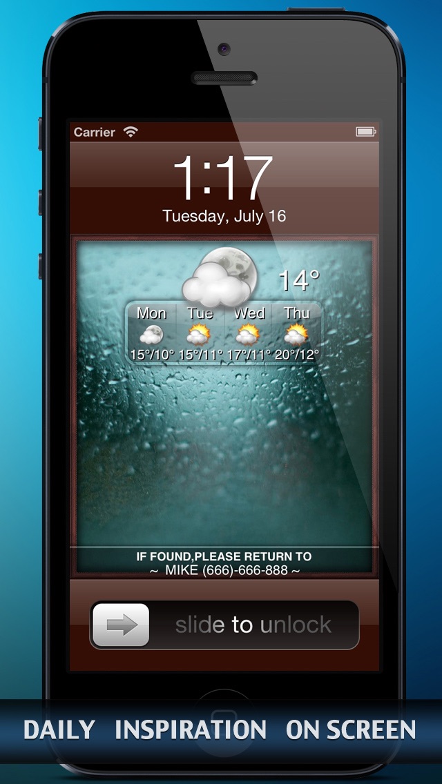 Weather Lock Screen Pro Screenshot 5