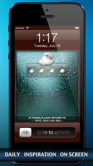 ‎Weather Lock Screen Screenshot