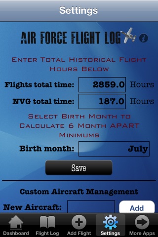 Air Force Flight Log screenshot 3